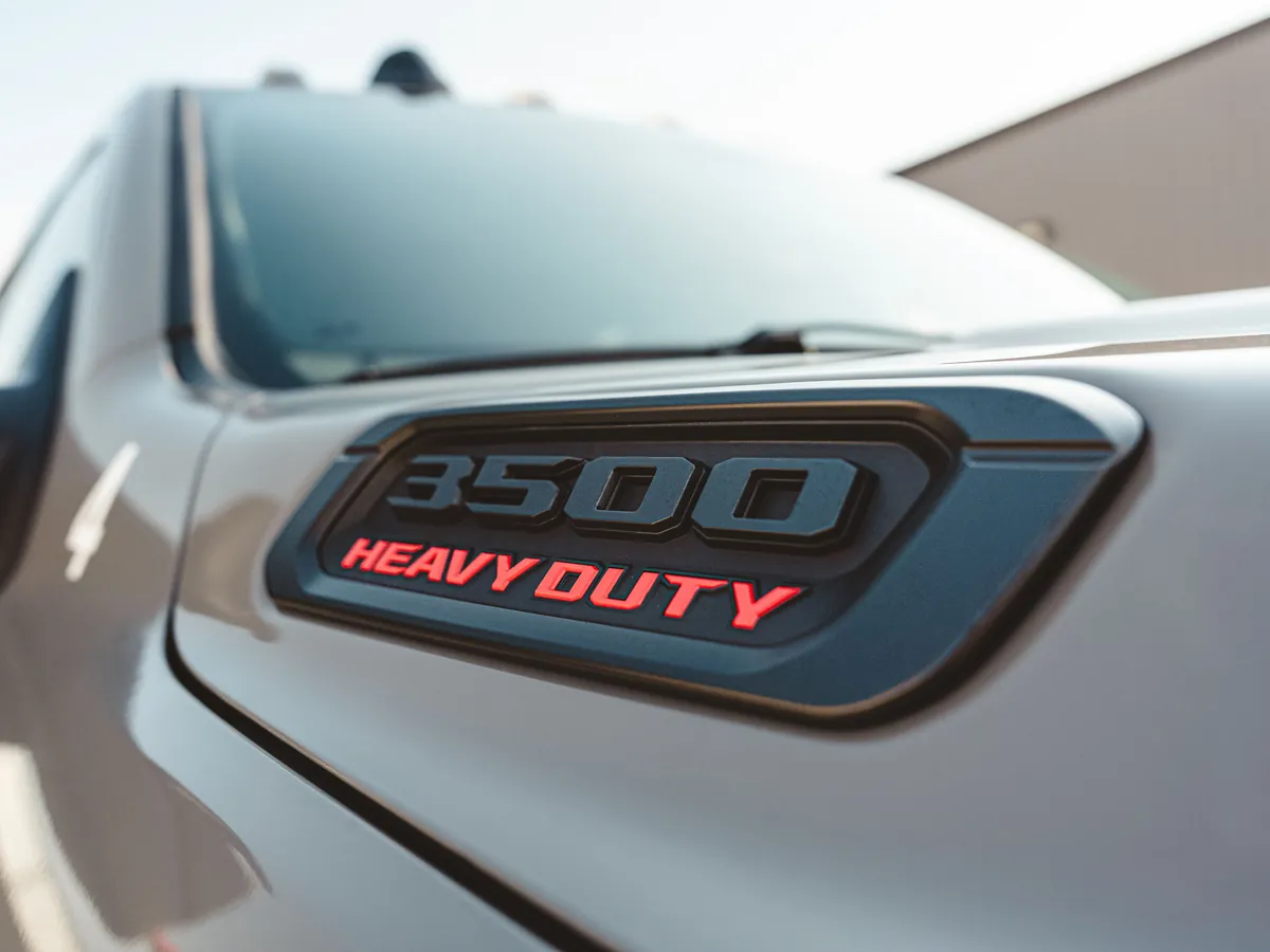 Ram 3500 Heavy Duty badge.