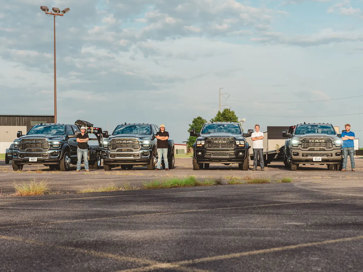 Colby Transport trucks and crew at the Oklahoma City yard.